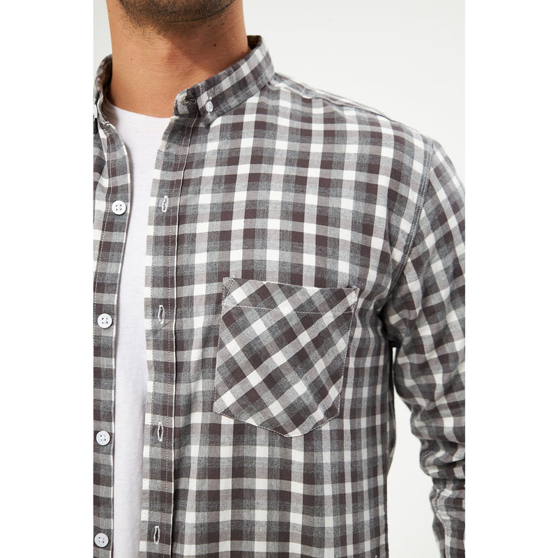 Grey Check Casual Shirt | Montivo Pakistan