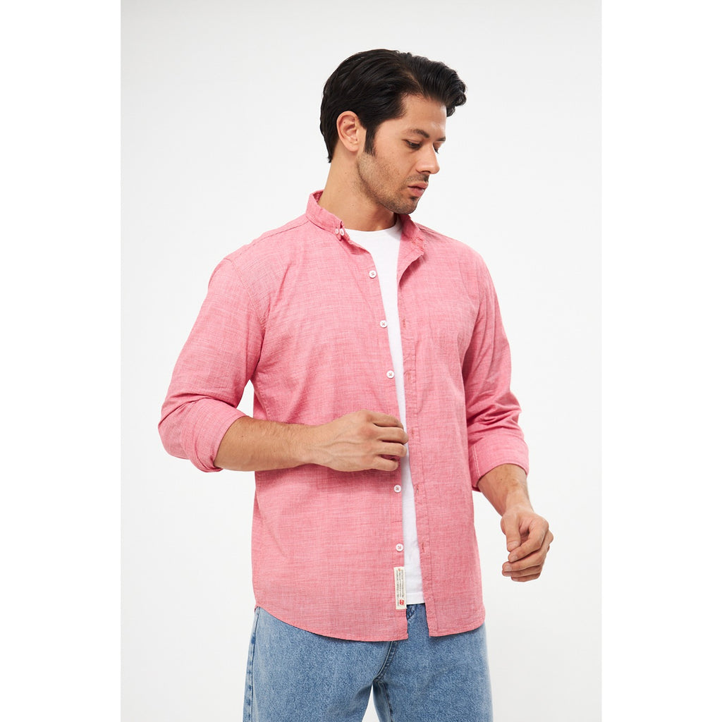 Pink Textured Micro Check Shirt | Montivo Pakistan