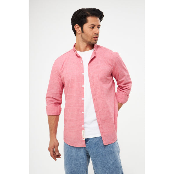 Pink Textured Micro Check Shirt | Montivo Pakistan