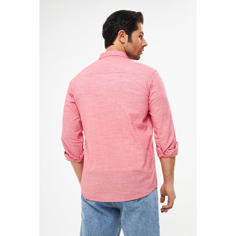 Pink Textured Micro Check Shirt | Montivo Pakistan