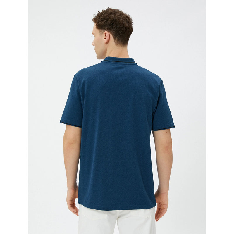 Teal Blue Pique Collar Tipping Polo | Montivo Pakistan