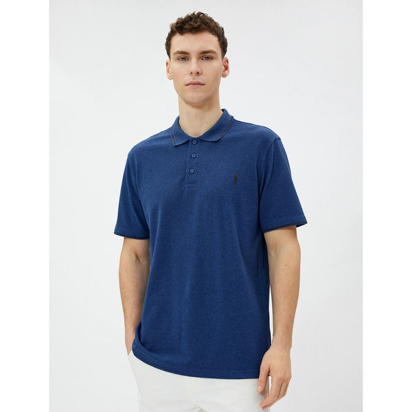 Blue Pique Collar Tipping Polo | Montivo Pakistan
