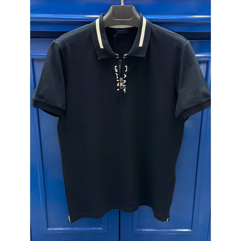 GNT Blue Zip Detail Polo | Montivo Pakistan