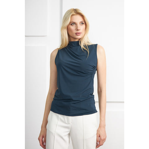 Blue Neck Pleated Top | Montivo Pakistan