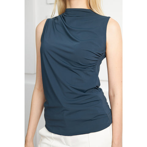 Blue Neck Pleated Top | Montivo Pakistan