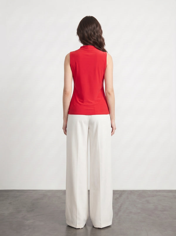 Red Neck Pleated Top | Montivo Pakistan