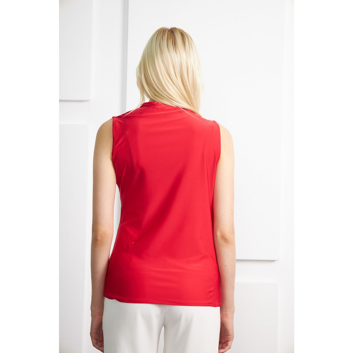 Red Neck Pleated Top | Montivo Pakistan