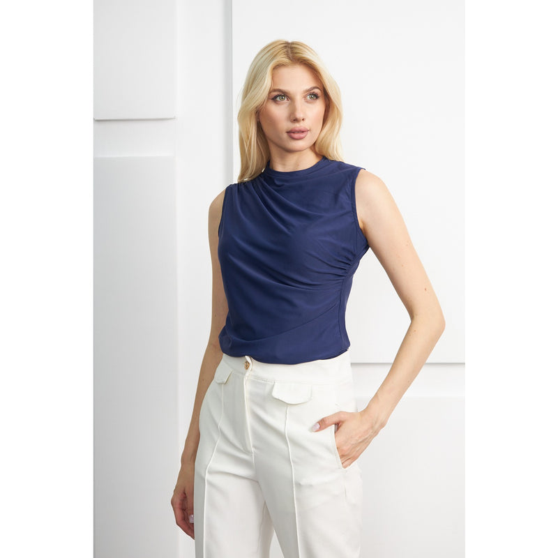Violet Neck Pleated Top | Montivo Pakistan