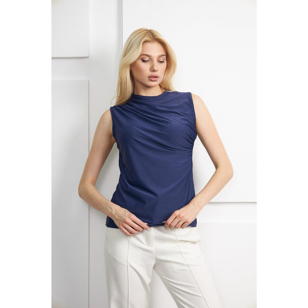 Violet Neck Pleated Top | Montivo Pakistan