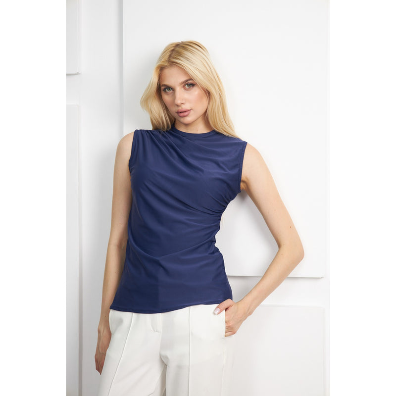 Violet Neck Pleated Top | Montivo Pakistan