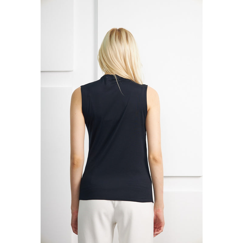 Black Neck Pleated Top | Montivo Pakistan