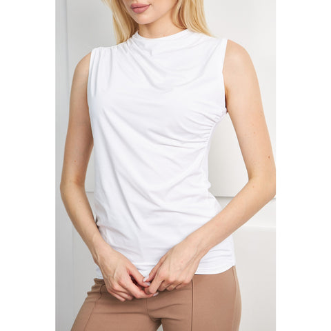 White Neck Pleated Top | Montivo Pakistan