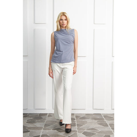 Grey Neck Pleated Top | Montivo Pakistan