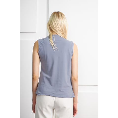 Grey Neck Pleated Top | Montivo Pakistan