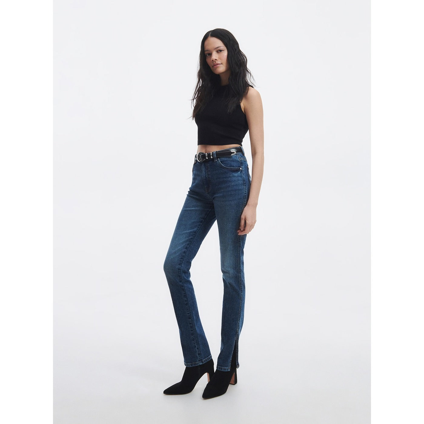 RSVD Slim Mini Flare Split Hem Jeans | Montivo Pakistan