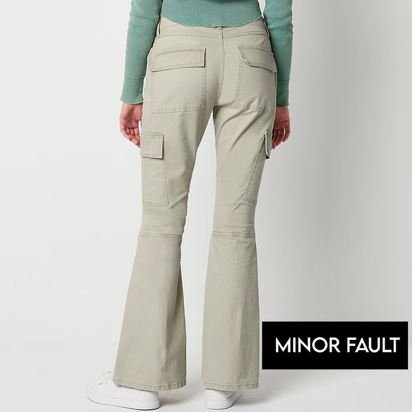 (Minor Fault) Flared Cargo Cream Pants | Montivo Pakistan