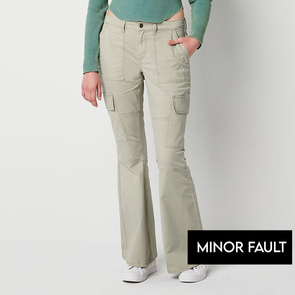 (Minor Fault) Flared Cargo Cream Pants | Montivo Pakistan