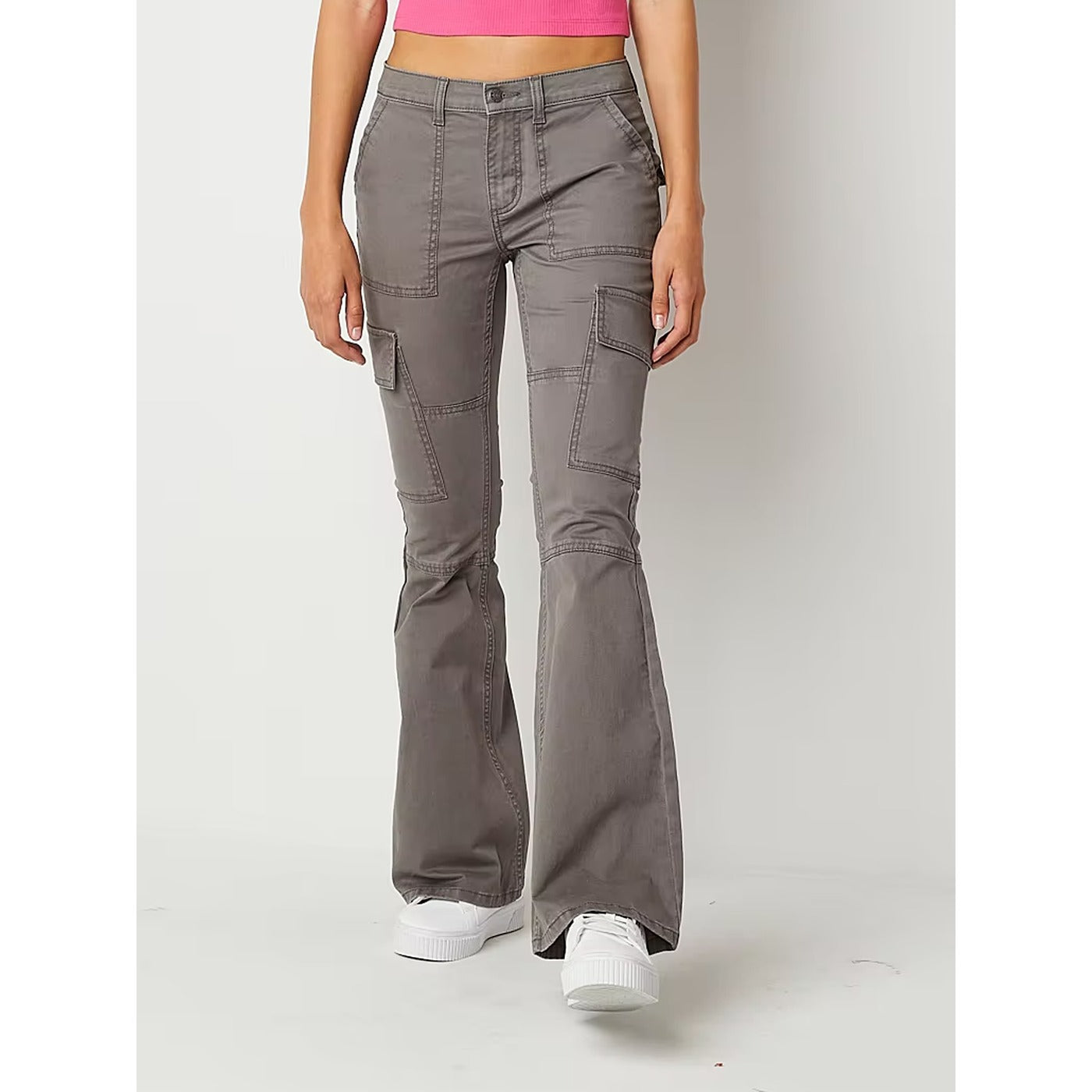 Arzna Flared Cargo Grey Pants | Montivo Pakistan