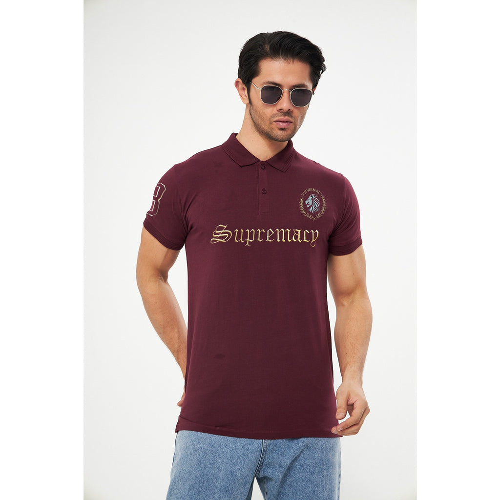 Burgundy Supremacy Smart Fit Polo | Montivo Pakistan