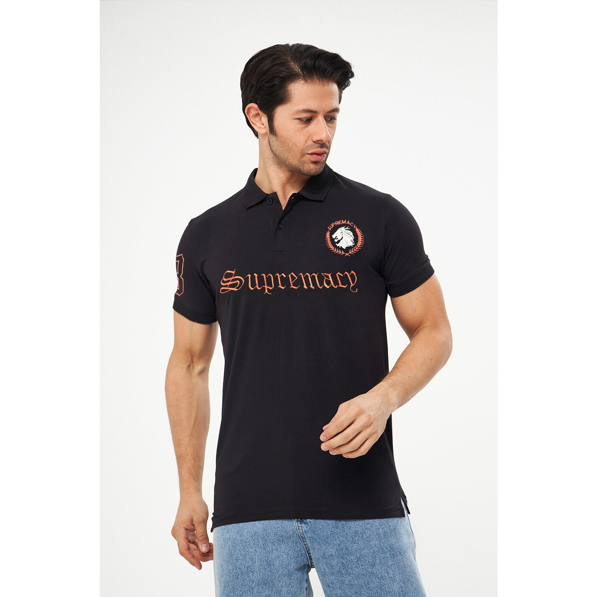 Black Supremacy Smart Fit Polo | Montivo Pakistan