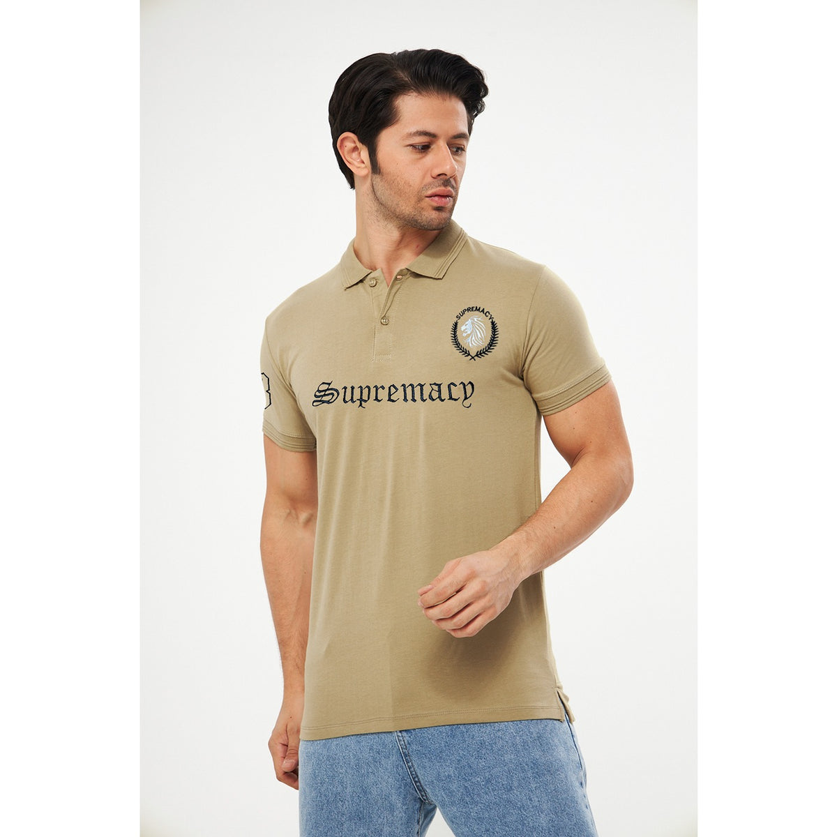 Beige Supremacy Smart Fit Polo | Montivo Pakistan