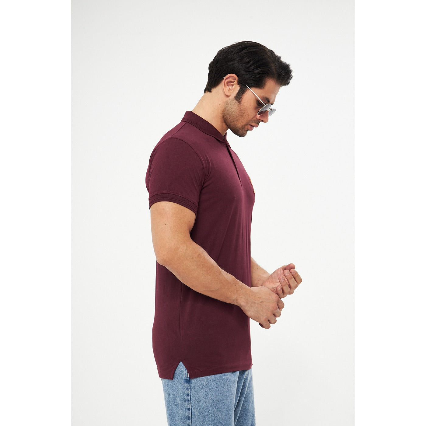 Burgundy Superdry Smart Fit Polo | Montivo Pakistan
