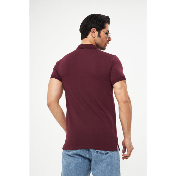 Burgundy Superdry Smart Fit Polo | Montivo Pakistan