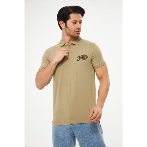 Beige Superdry Smart Fit Polo | Montivo Pakistan