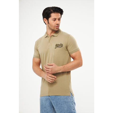 Beige Superdry Smart Fit Polo | Montivo Pakistan