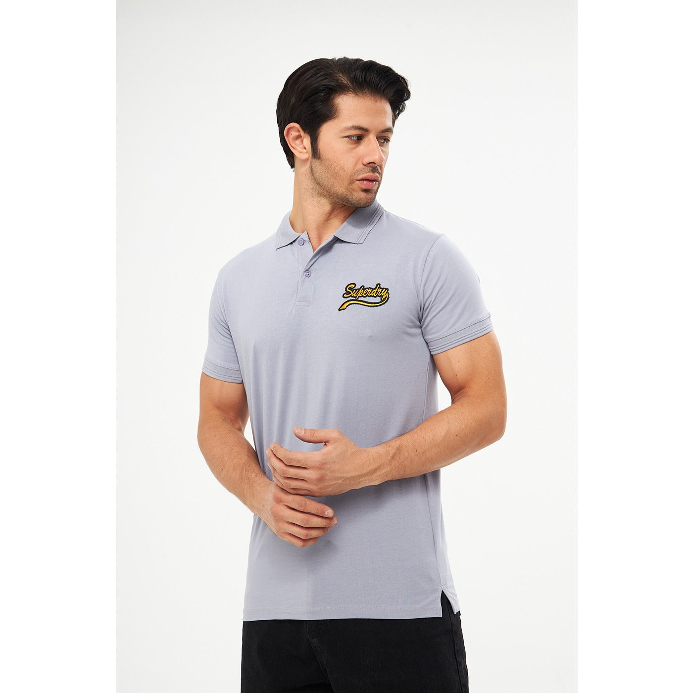 Grey Superdry Smart Fit Polo | Montivo Pakistan