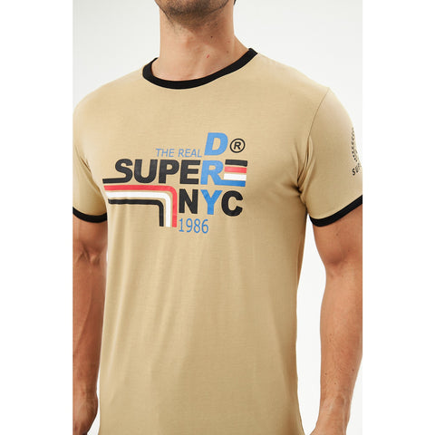 Beige Superdry Smart Fit Tshirt | Montivo Pakistan