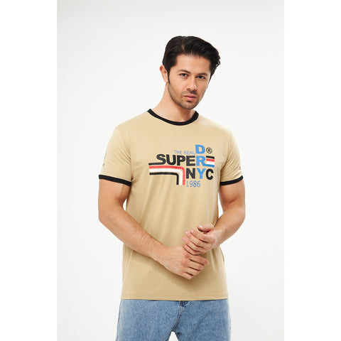 Beige Superdry Smart Fit Tshirt | Montivo Pakistan
