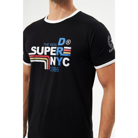 Black Superdry Smart Fit Tshirt | Montivo Pakistan