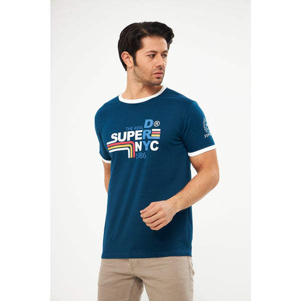 Teal Blue Superdry Smart Fit Tshirt | Montivo Pakistan