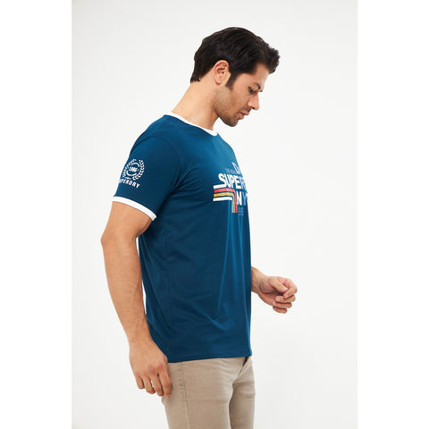 Teal Blue Superdry Smart Fit Tshirt | Montivo Pakistan