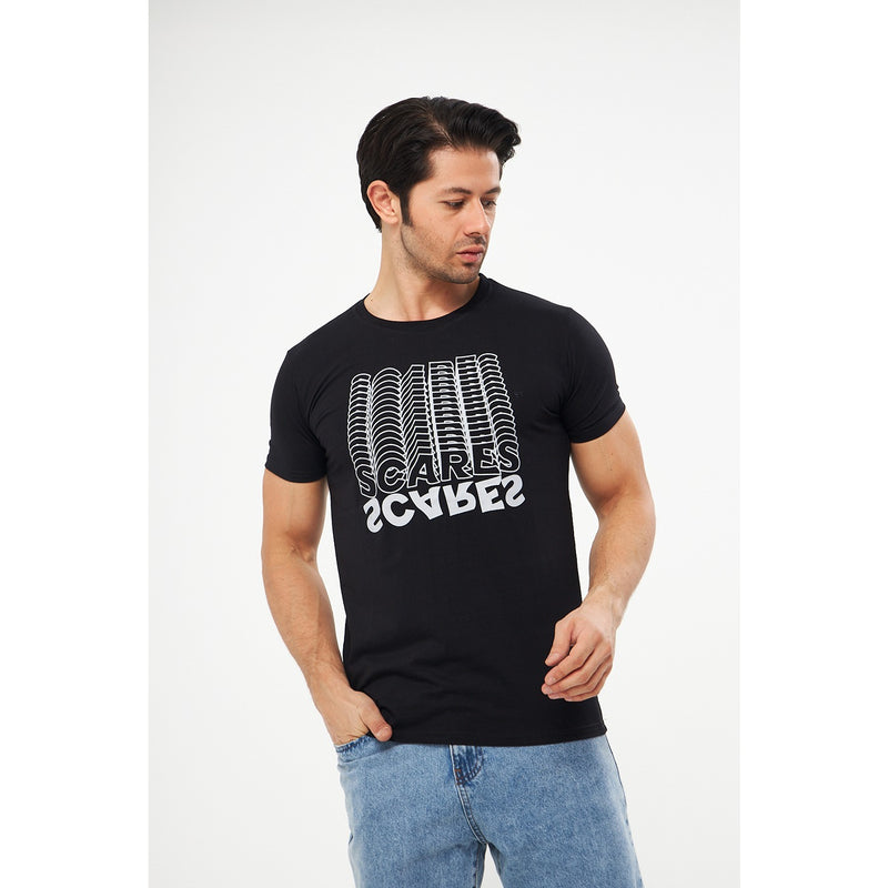 Black Scares Printed Tshirt | Montivo Pakistan