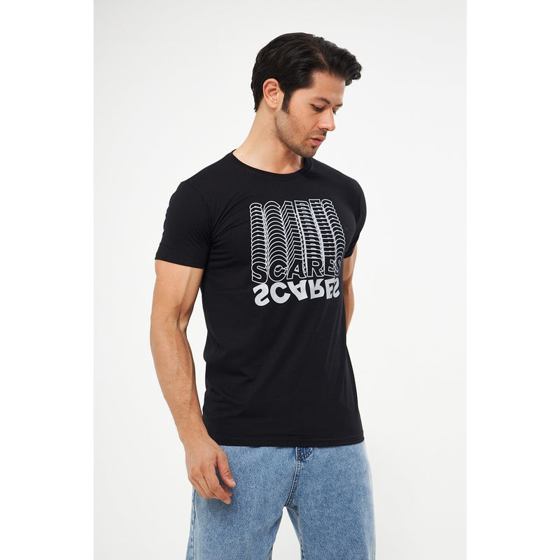Black Scares Printed Tshirt | Montivo Pakistan
