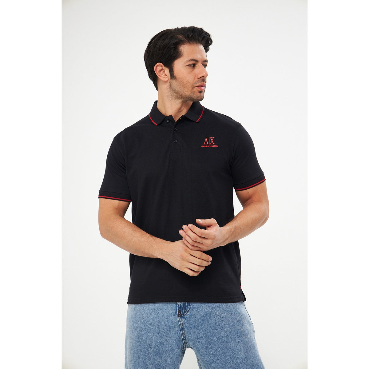 AX Black Pique Polo | Montivo Pakistan