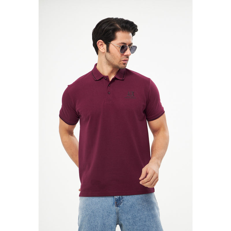 AX Burgundy Pique Polo | Montivo Pakistan