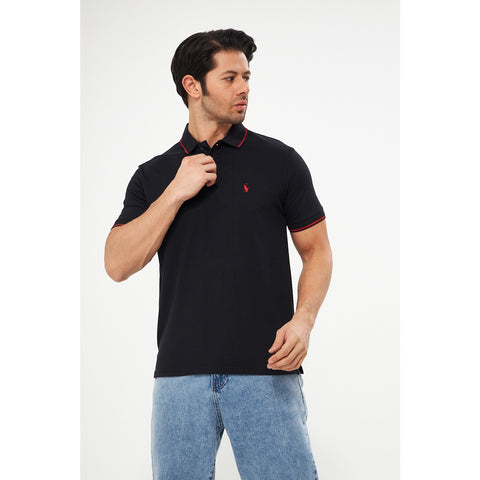 Black RL Pique Polo | Montivo Pakistan