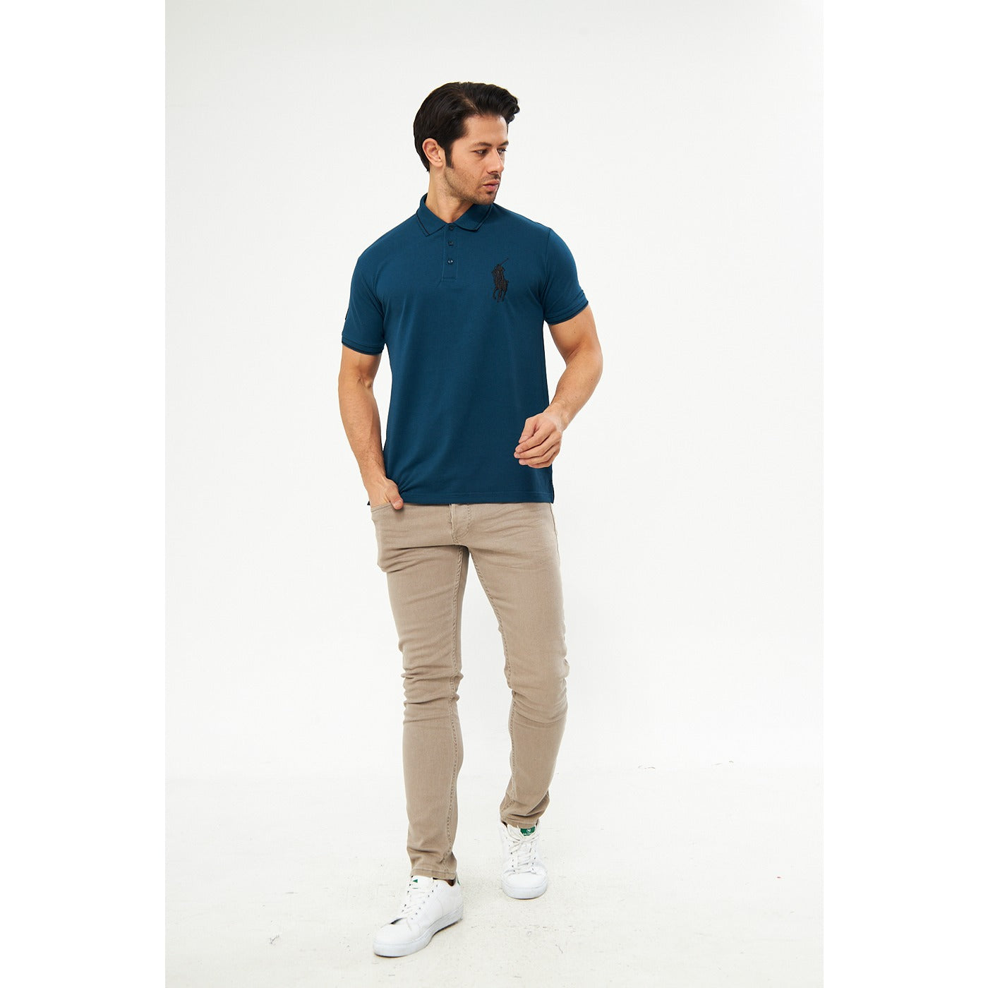 Teal Blue RL Pique Polo | Montivo Pakistan