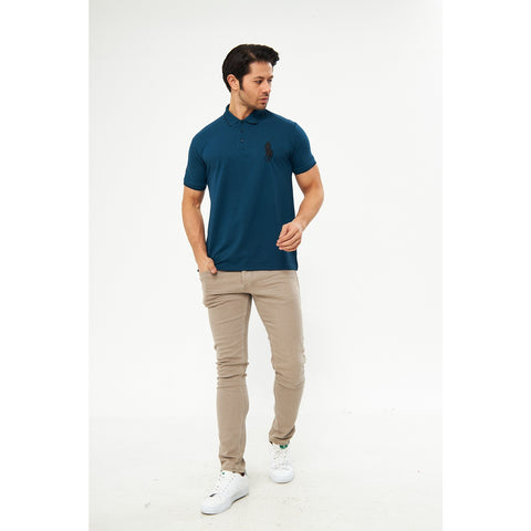 Teal Blue RL Pique Polo | Montivo Pakistan