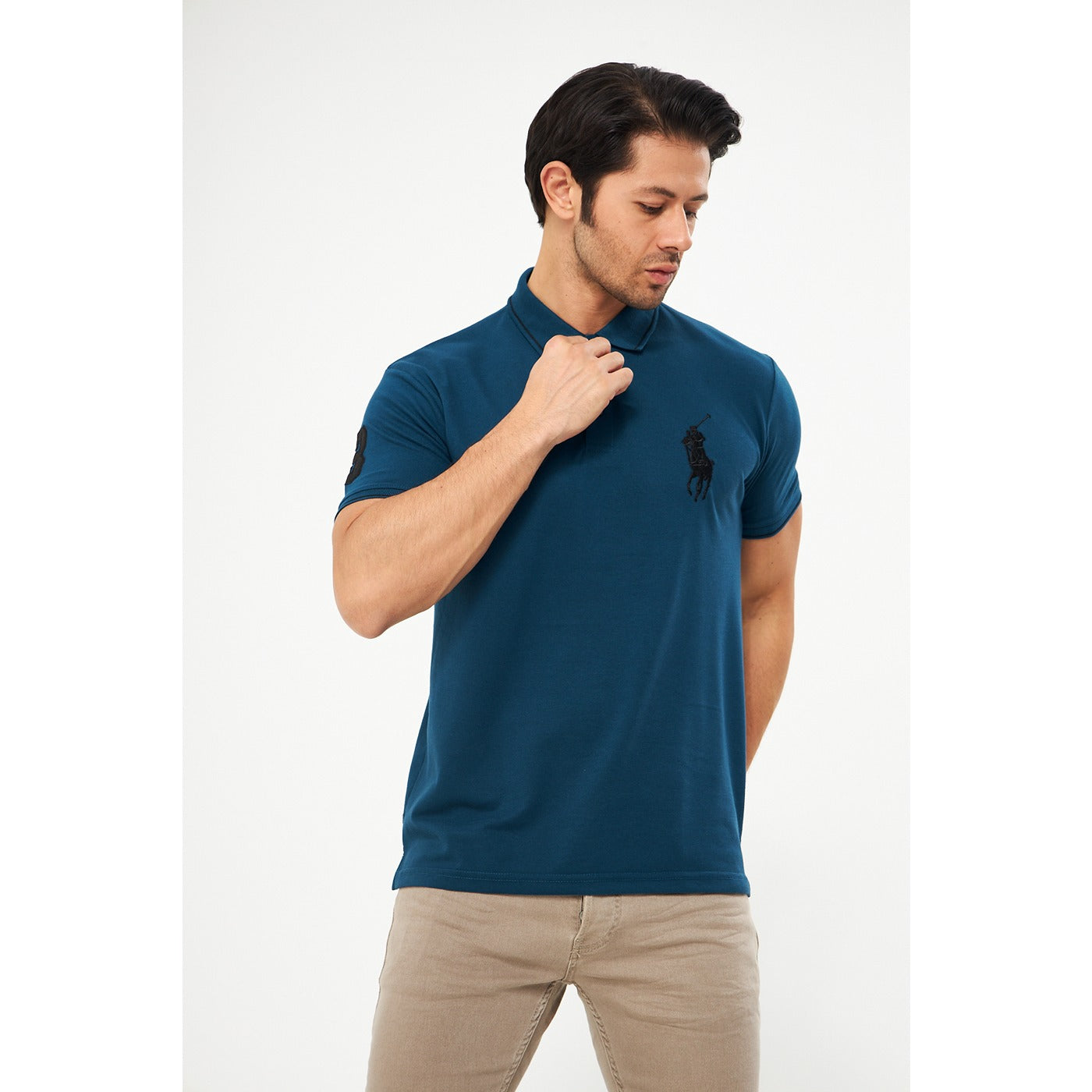 Teal Blue RL Pique Polo | Montivo Pakistan