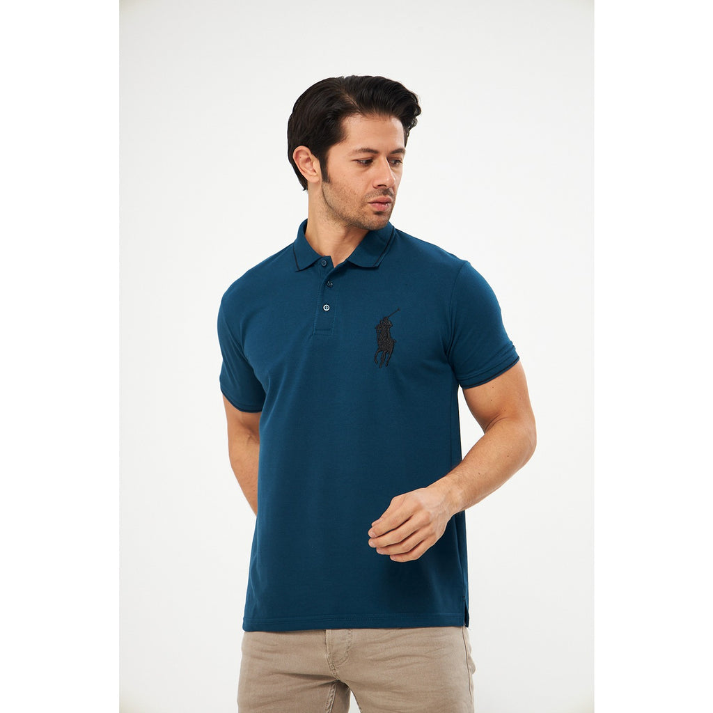 Teal Blue RL Pique Polo | Montivo Pakistan