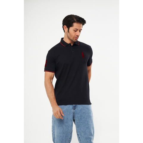 Black RL Pique Polo | Montivo Pakistan