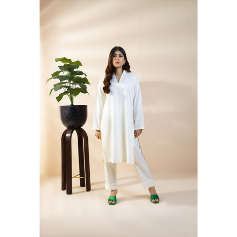 White Matching Co-Ord Set | Montivo Pakistan