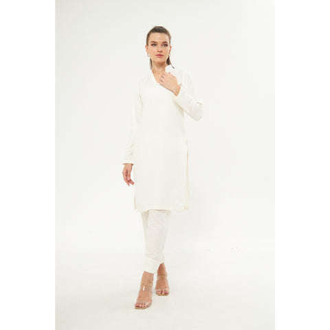 White Matching Co-Ord Set | Montivo Pakistan