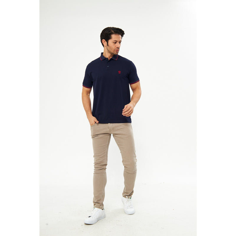 MD Navy Pique Tipping Polo | Montivo Pakistan