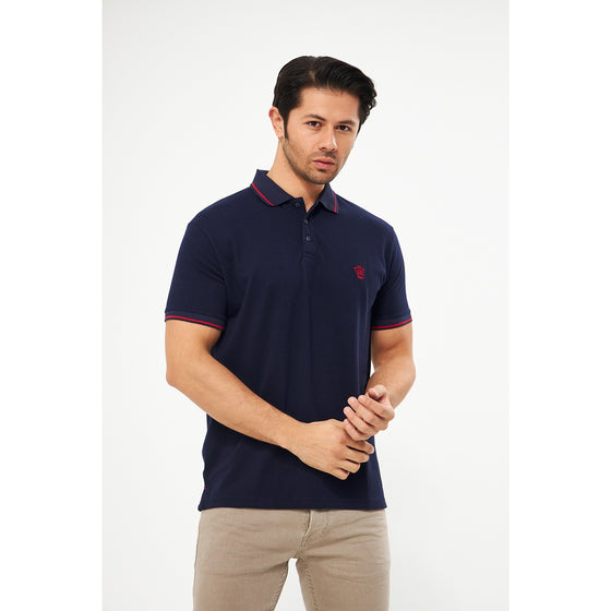 MD Navy Pique Tipping Polo | Montivo Pakistan