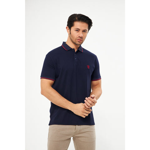 MD Navy Pique Tipping Polo | Montivo Pakistan